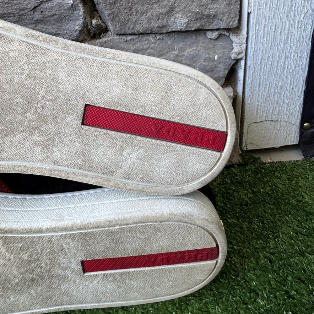 Prada Red Black Nylon Tech Men’s Sneakers Shoes - Picture 12 of 13